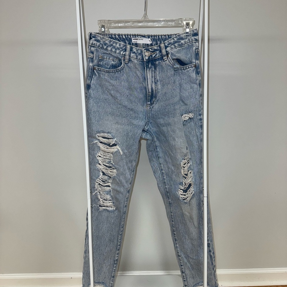 Garage Blue Straight Leg Jeans